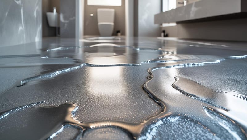 metallic epoxy flooring in bathrooms in Las Vegas, NV